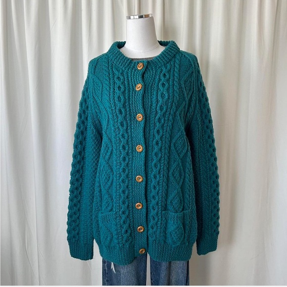 VTG Padraic O Maille Traditional Hand Knit Sweater fisherman’s Cable knit - Picture 6 of 8